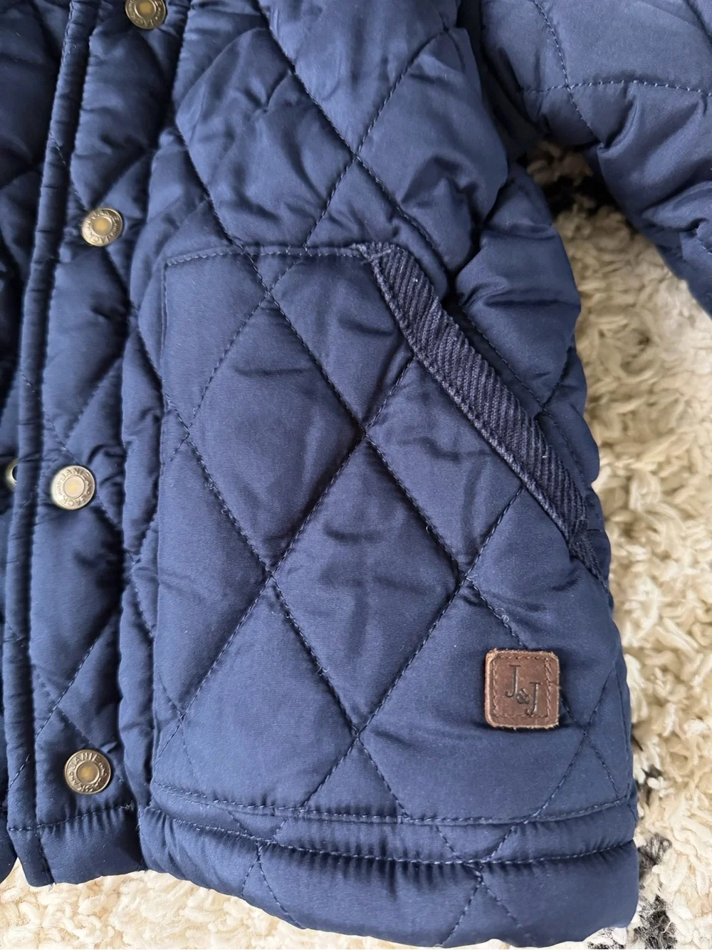 Janie and Jack Quilted Navy Kids Jacket 12-18M